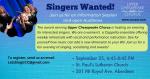 Singers Wanted